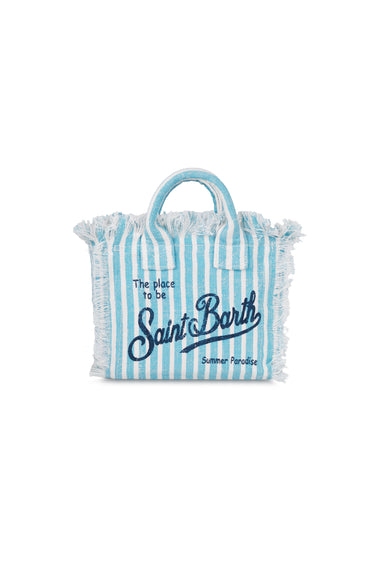 Mini Vanity Linen Blue Stripes Bag