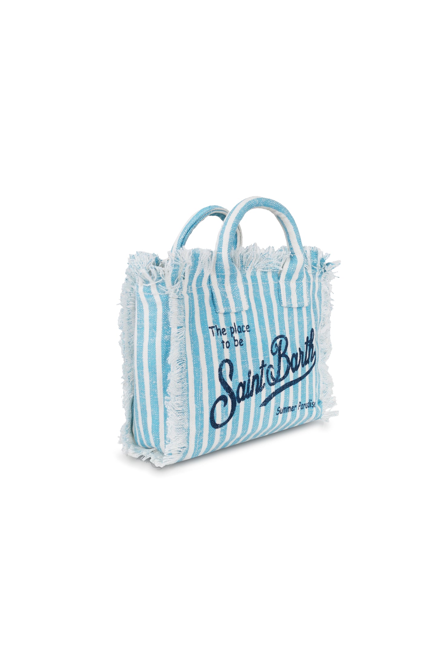 Load image into Gallery viewer, Mini Vanity Linen Blue Stripes Bag

