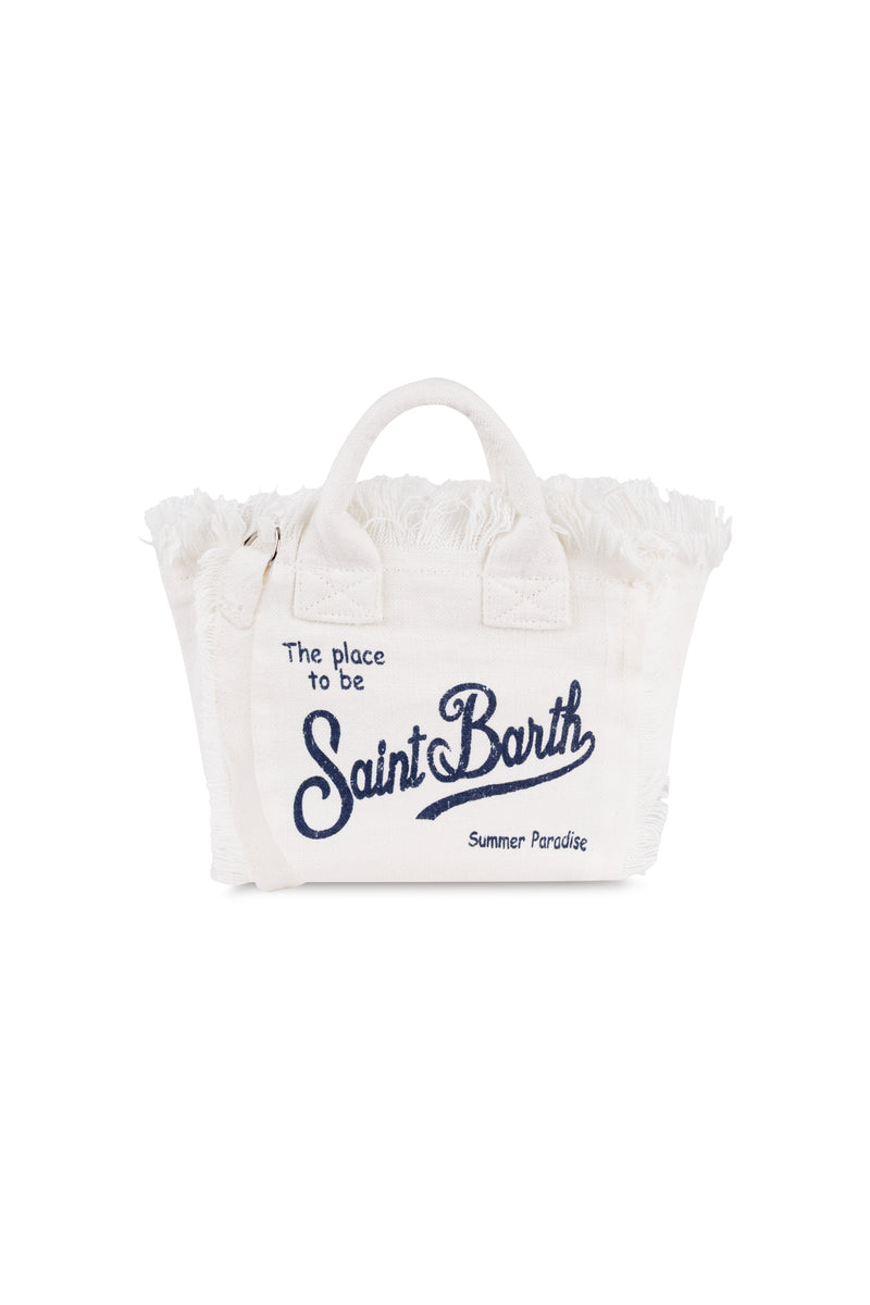 Mini Vanity Linen White Bag