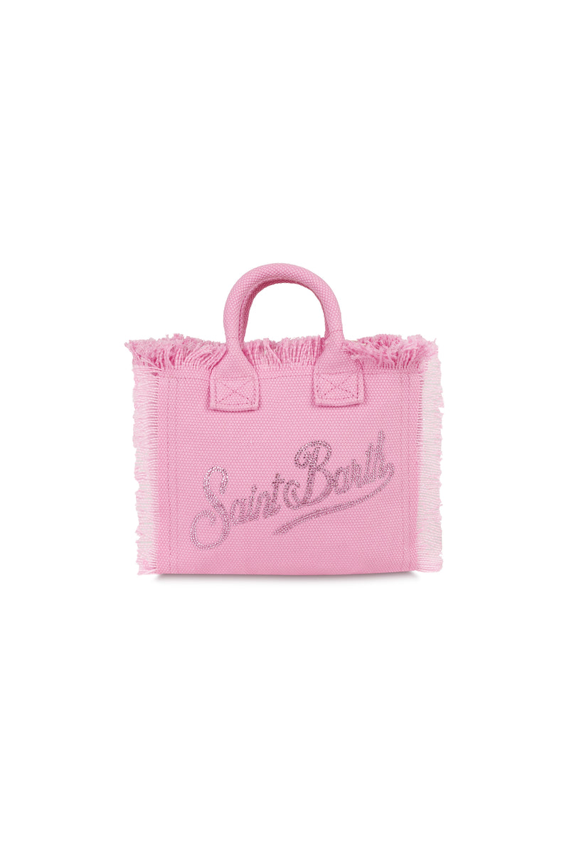 Mini Vanity with Rhinestone Logo Pink Bag