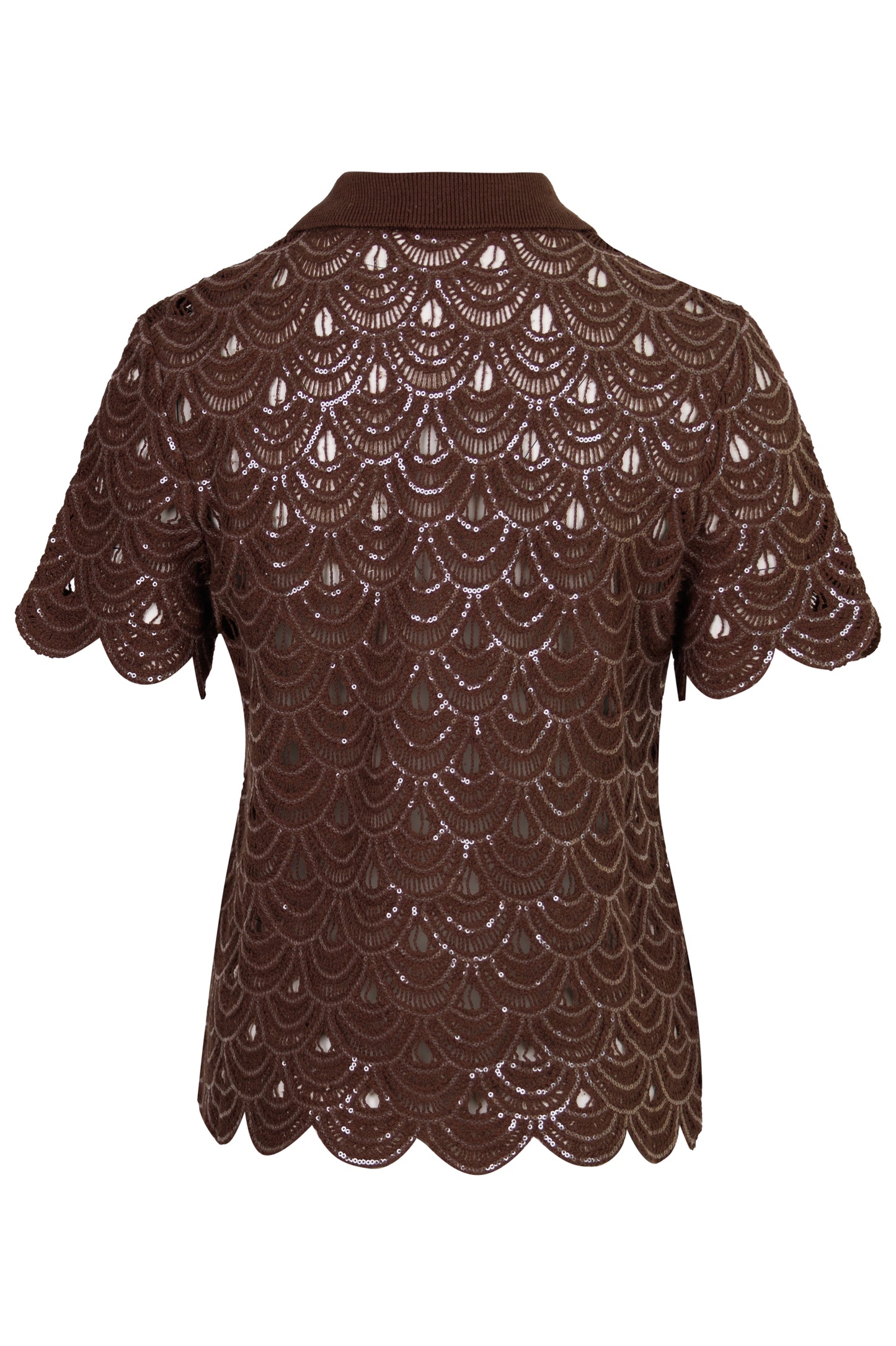 Load image into Gallery viewer, Monet and Meave Crochet Knit Set Sequins Brown
