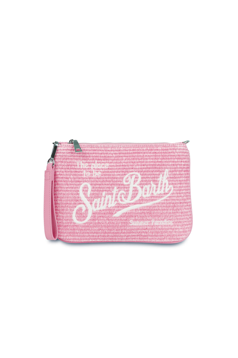 Parisiene Straw Pink Pouch