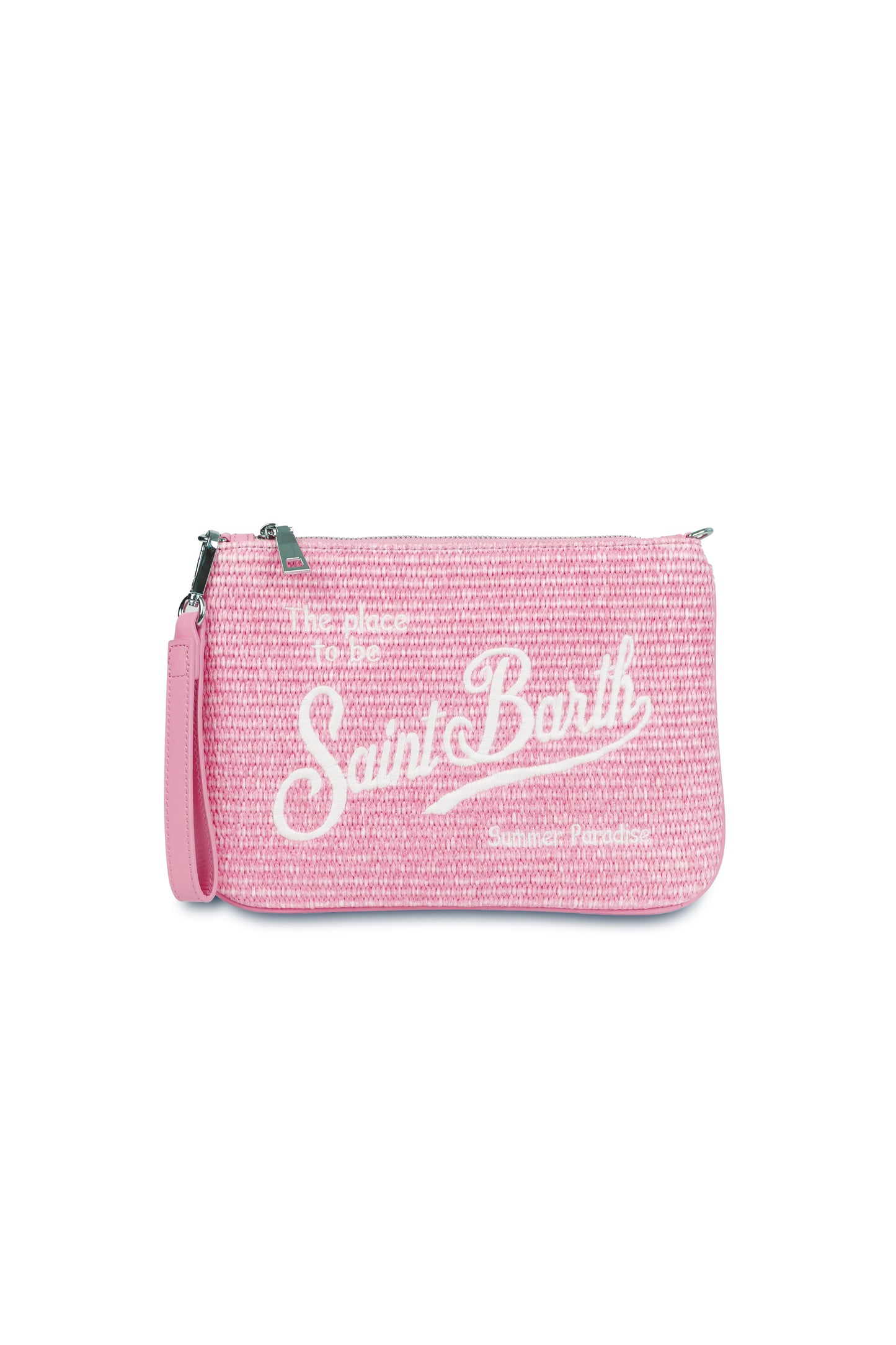 Load image into Gallery viewer, Parisiene Straw Pink Pouch
