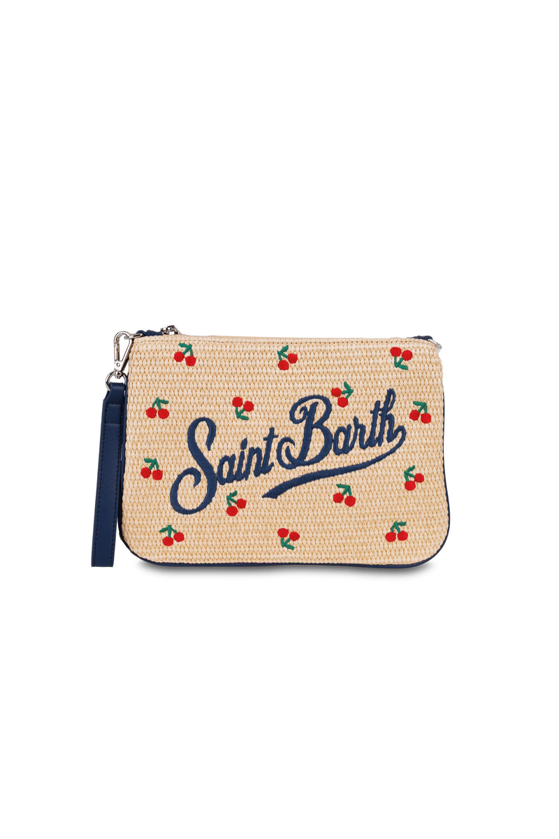 Parisienne Straw Cherry Pouch