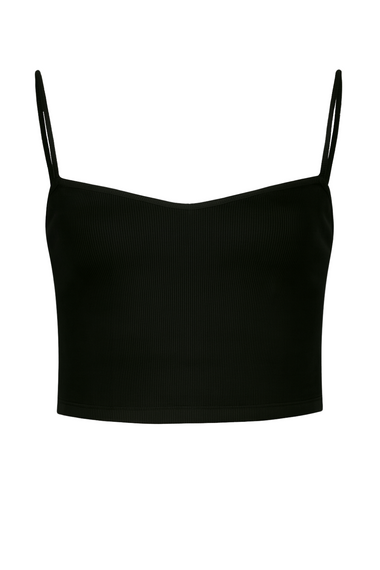 Deborah Top in Rib Black
