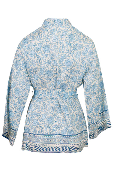 Short Carly Kimono with Floral Batik Print