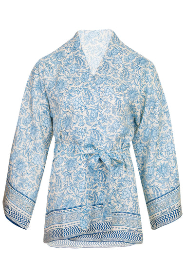 Short Carly Kimono with Floral Batik Print