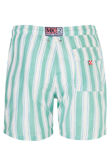 Syros Swim Short Green Stripe