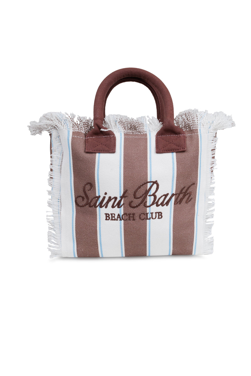 Colette Canvas Beach Stripe Brown Bag