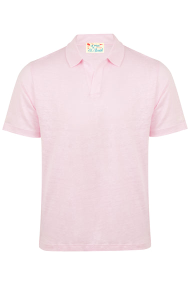 Fraser Linen Polo Pink