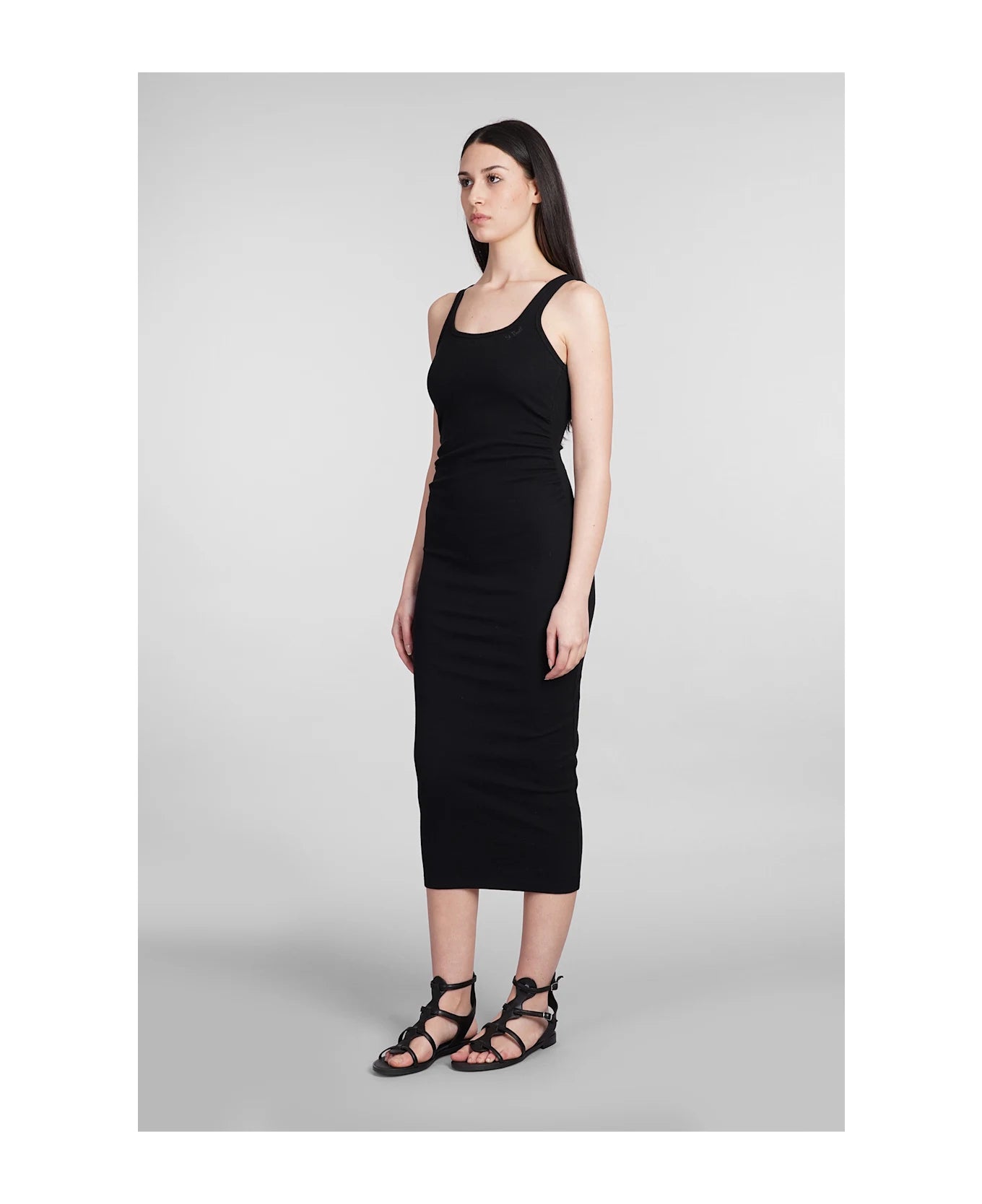 Load image into Gallery viewer, Jennifer Rib Midi Dress Black
