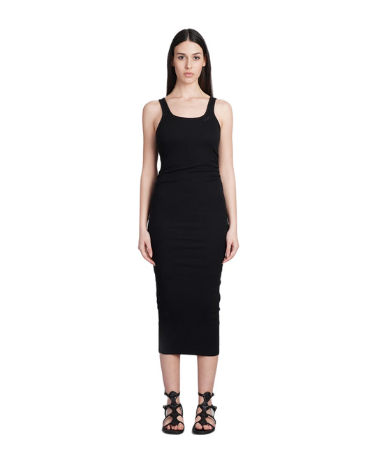 Jennifer Rib Midi Dress Black