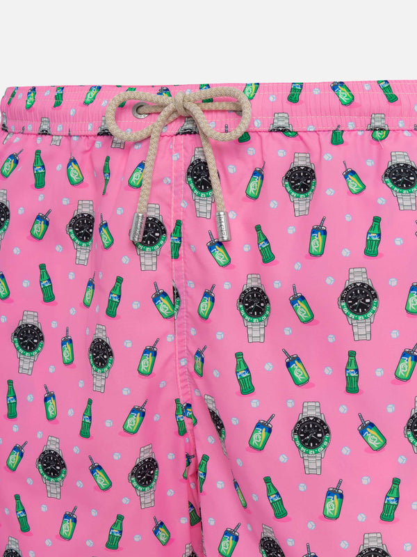 Load image into Gallery viewer, Lighting Micro Fantasy Swim Short Left Watch - Men’s Swim Shorts
