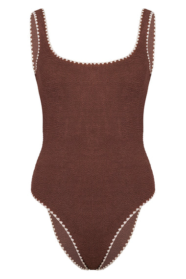 Lora Crinkle One Piece Brown
