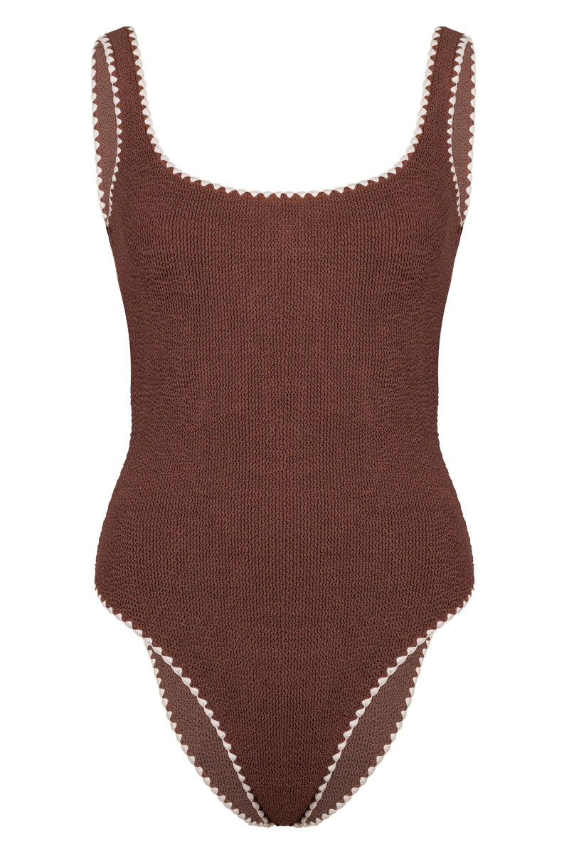 Lora Crinkle One Piece Brown