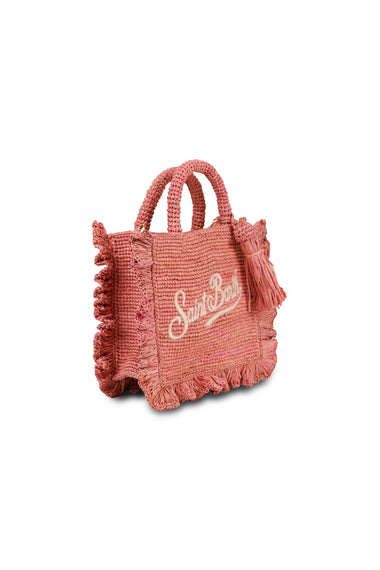 Mini Raffia Pink Volant Bag