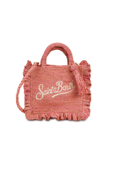 Mini Raffia Pink Volant Bag