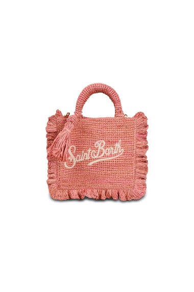 Mini Raffia Pink Volant Bag