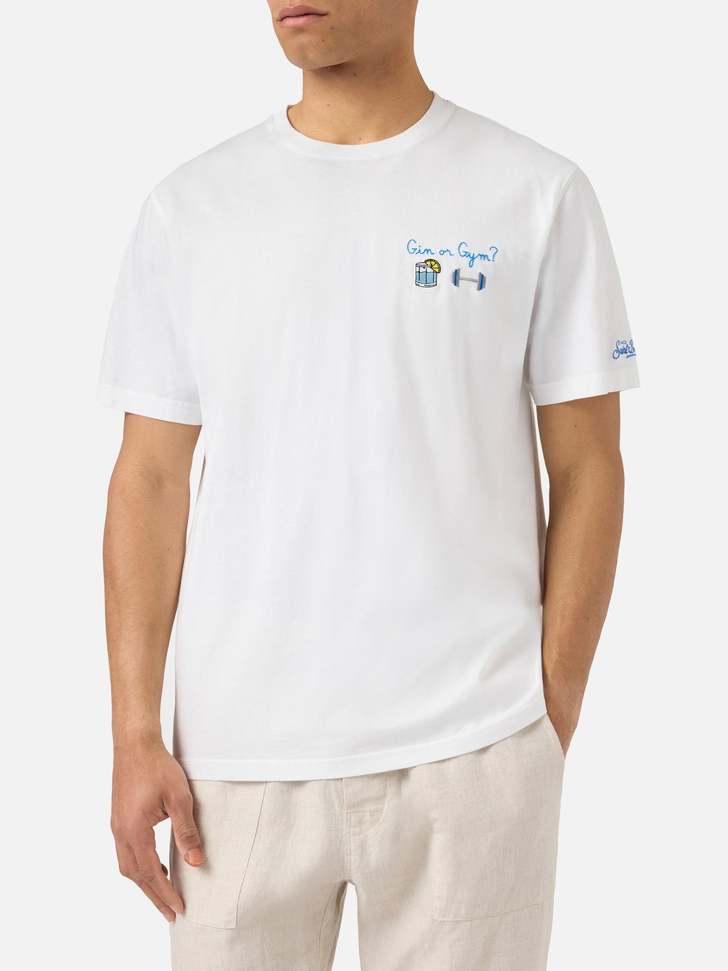 Load image into Gallery viewer, Classic T-Shirt Portofino with Gin or Gym Embroidery
