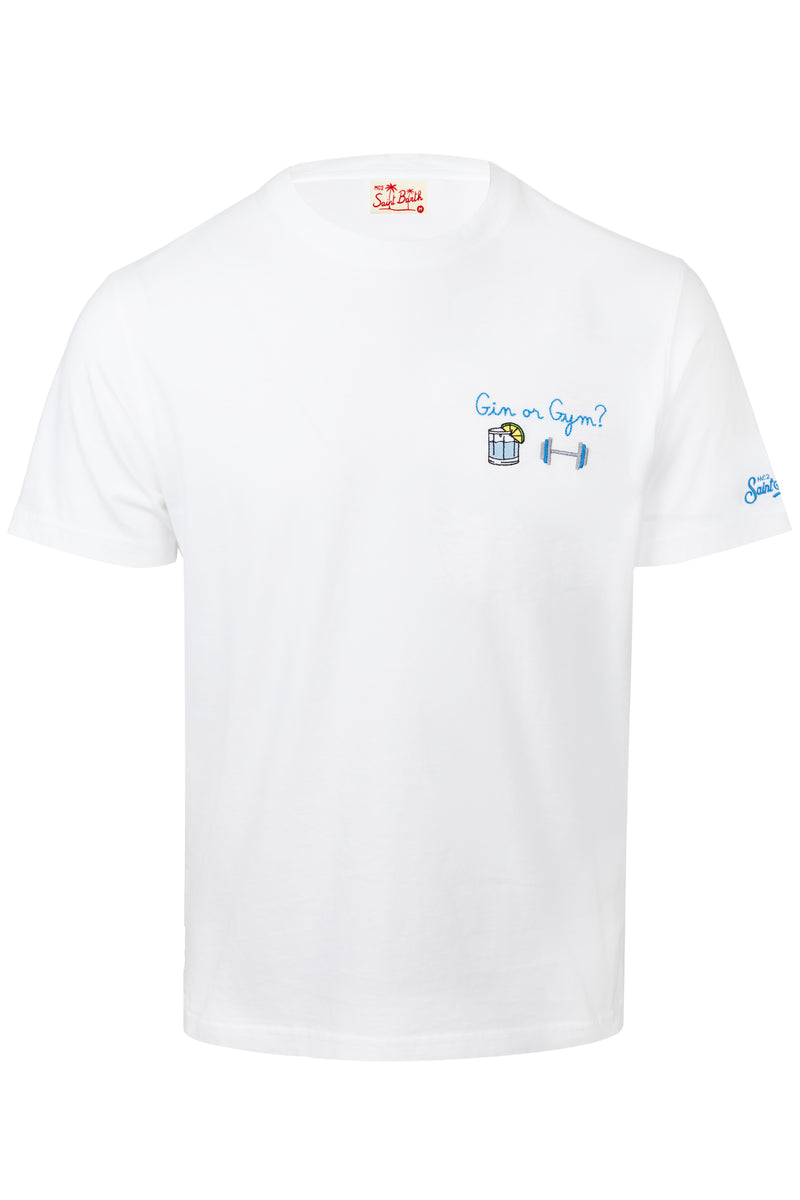 Classic T-Shirt Portofino with Gin or Gym Embroidery