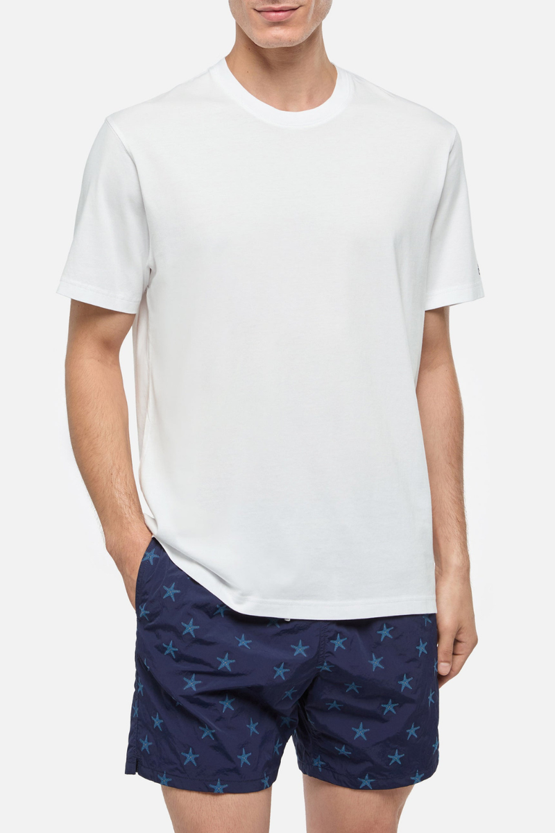 Dover T-shirt with St. Barth Embroidery White