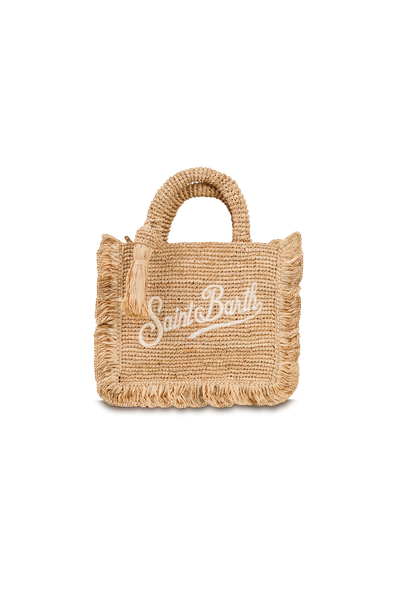Mini Raffia Natural Volant Bag