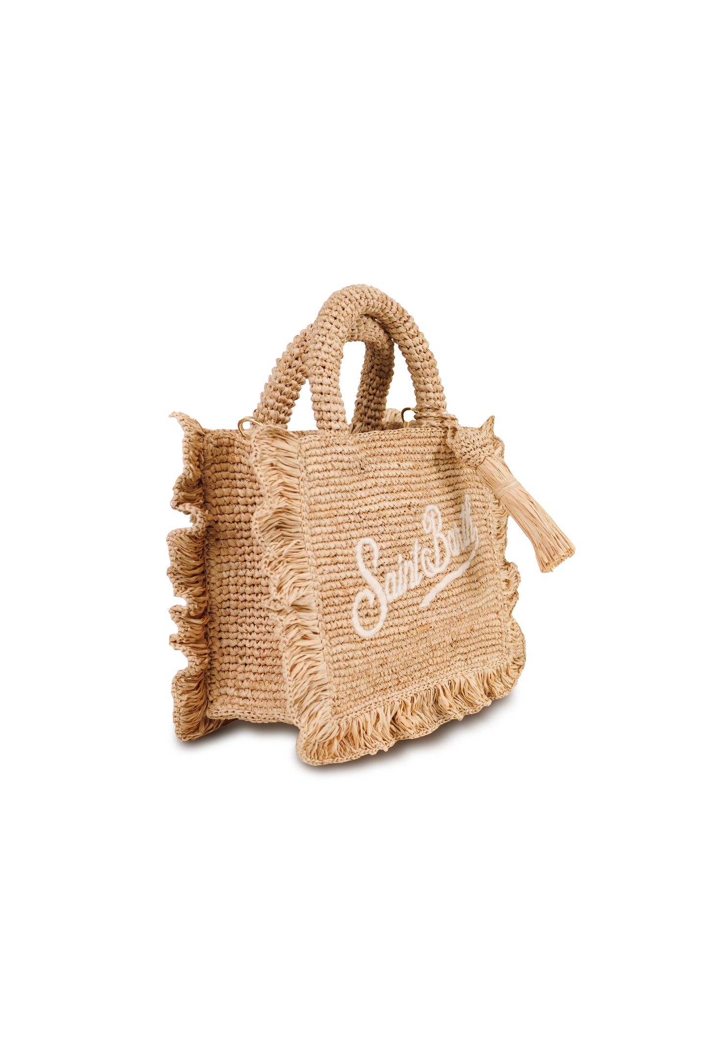 Load image into Gallery viewer, Mini Raffia Natural Volant Bag
