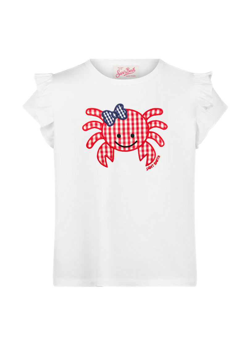 Baby Crab Cotton T-Shirt with Flounce