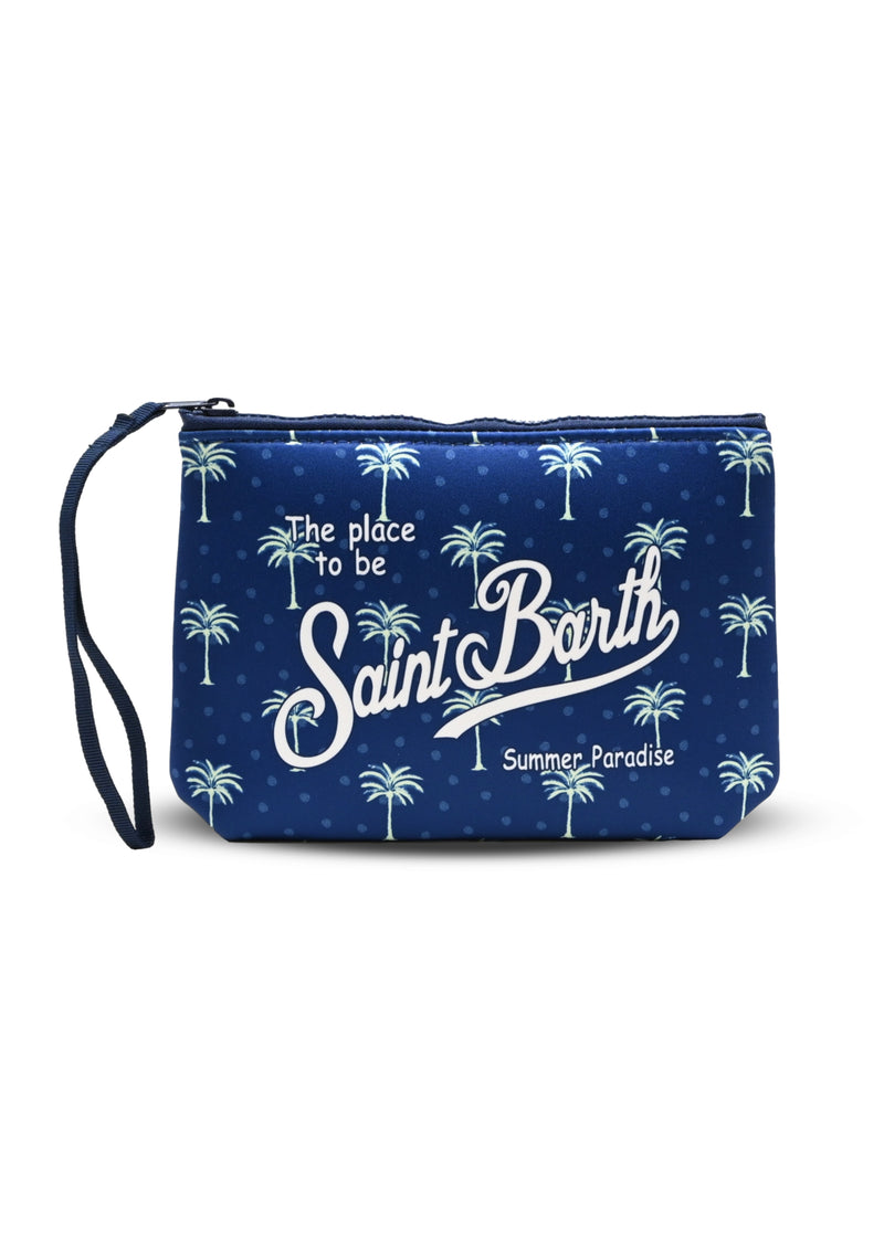 Aline Buti Palm Blue Pouch