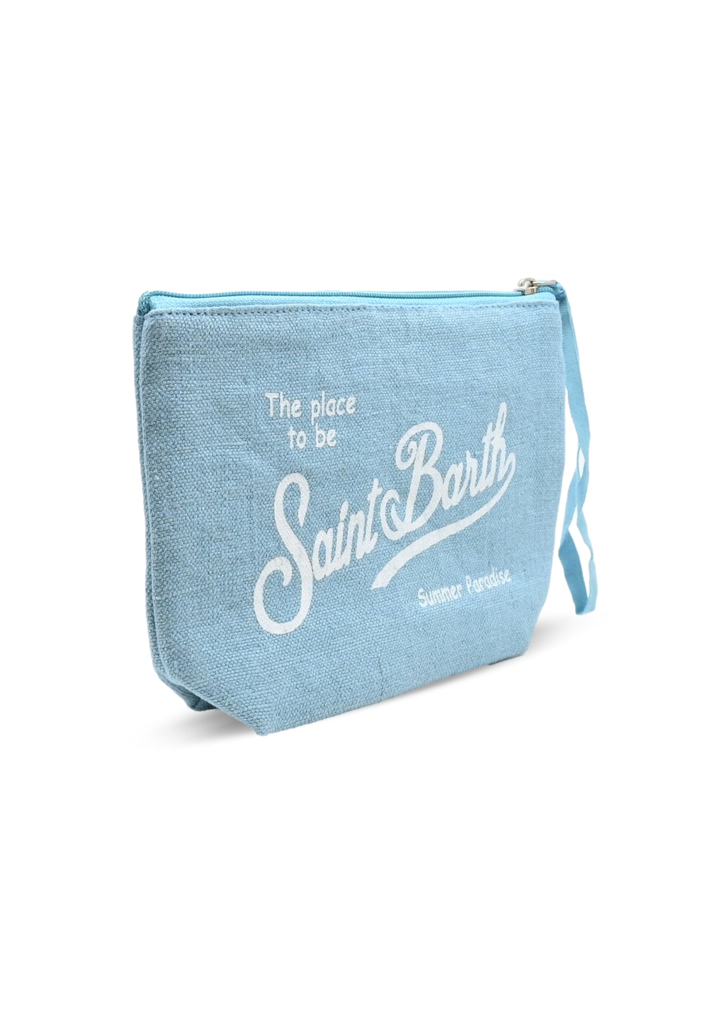 Load image into Gallery viewer, Aline Linen Pouch Light Blue
