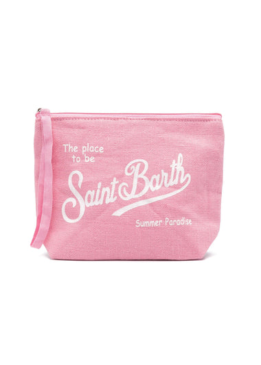 Aline Linen Pouch Pink