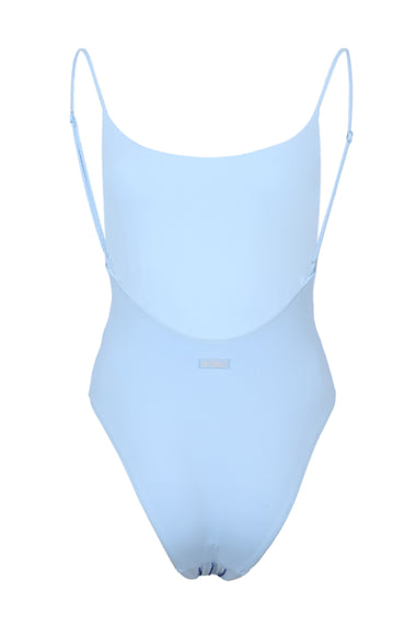 Cecille Round Neck One Piece with Rhinestone Striped Embellishment