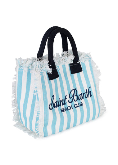 Colette Canvas Blue Stripes Small Tote Bag
