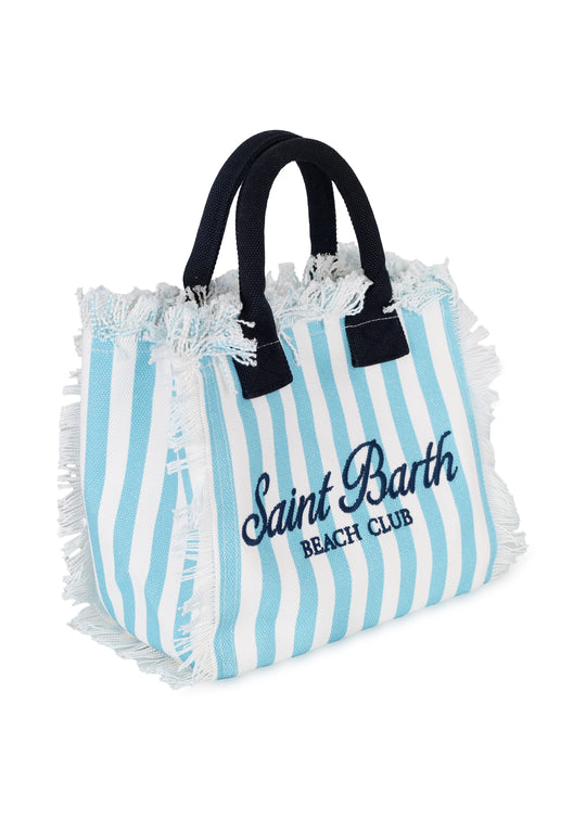 Colette Canvas Blue Stripes Small Tote Bag