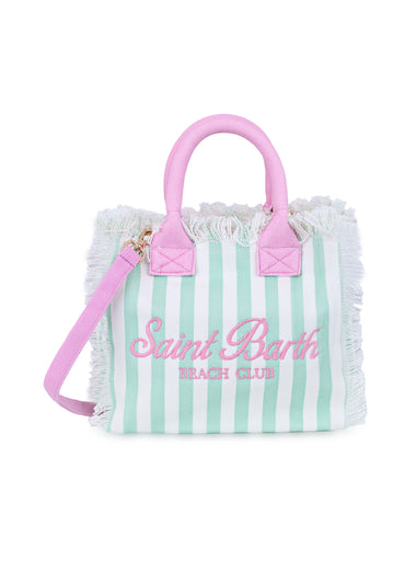 Colette Canvas Green Stripes Print Bag