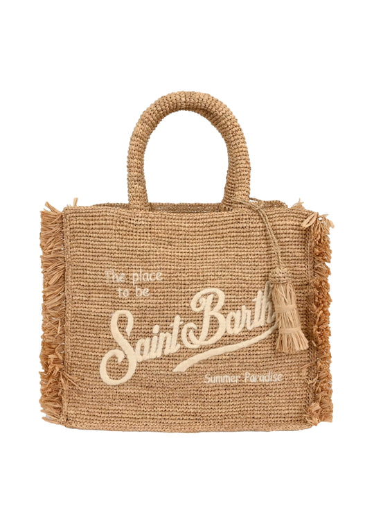 Load image into Gallery viewer, Colette Raffia Fringes Brown Bag
