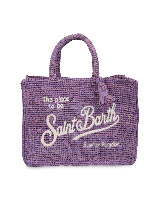 Colette Raffia Handbag Lilac Color