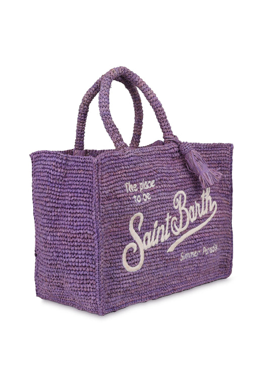Colette Raffia Handbag Lilac Color