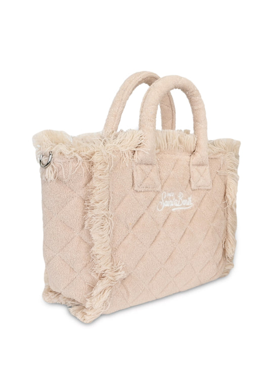 Load image into Gallery viewer, Colette Sponge Quilted Terry Brown Bag
