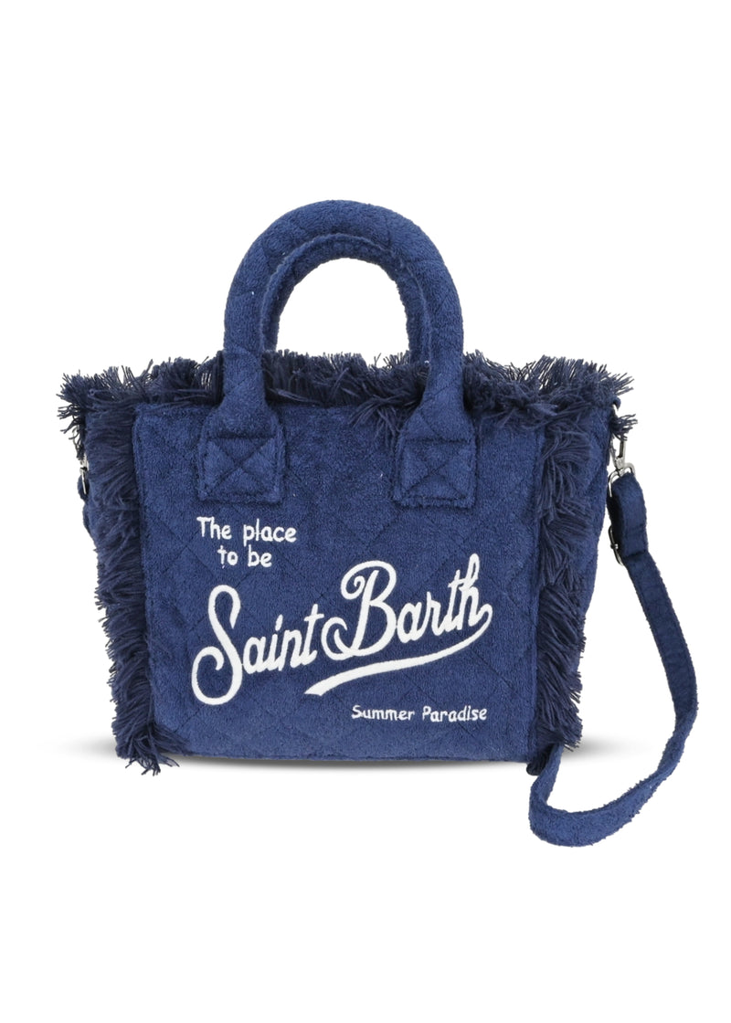 Colette Sponge Quilted Terry Navy Blue Bag