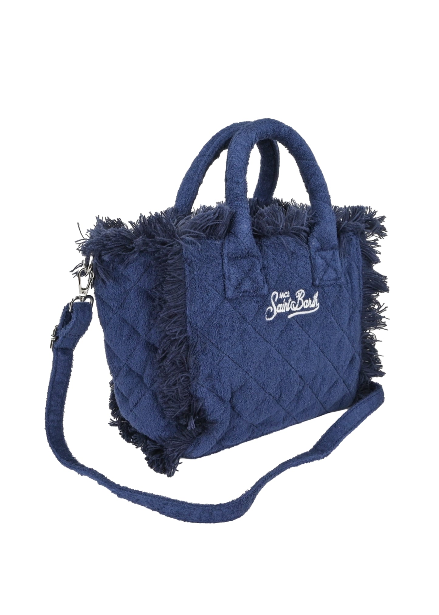 Load image into Gallery viewer, Colette Sponge Quilted Terry Navy Blue Bag
