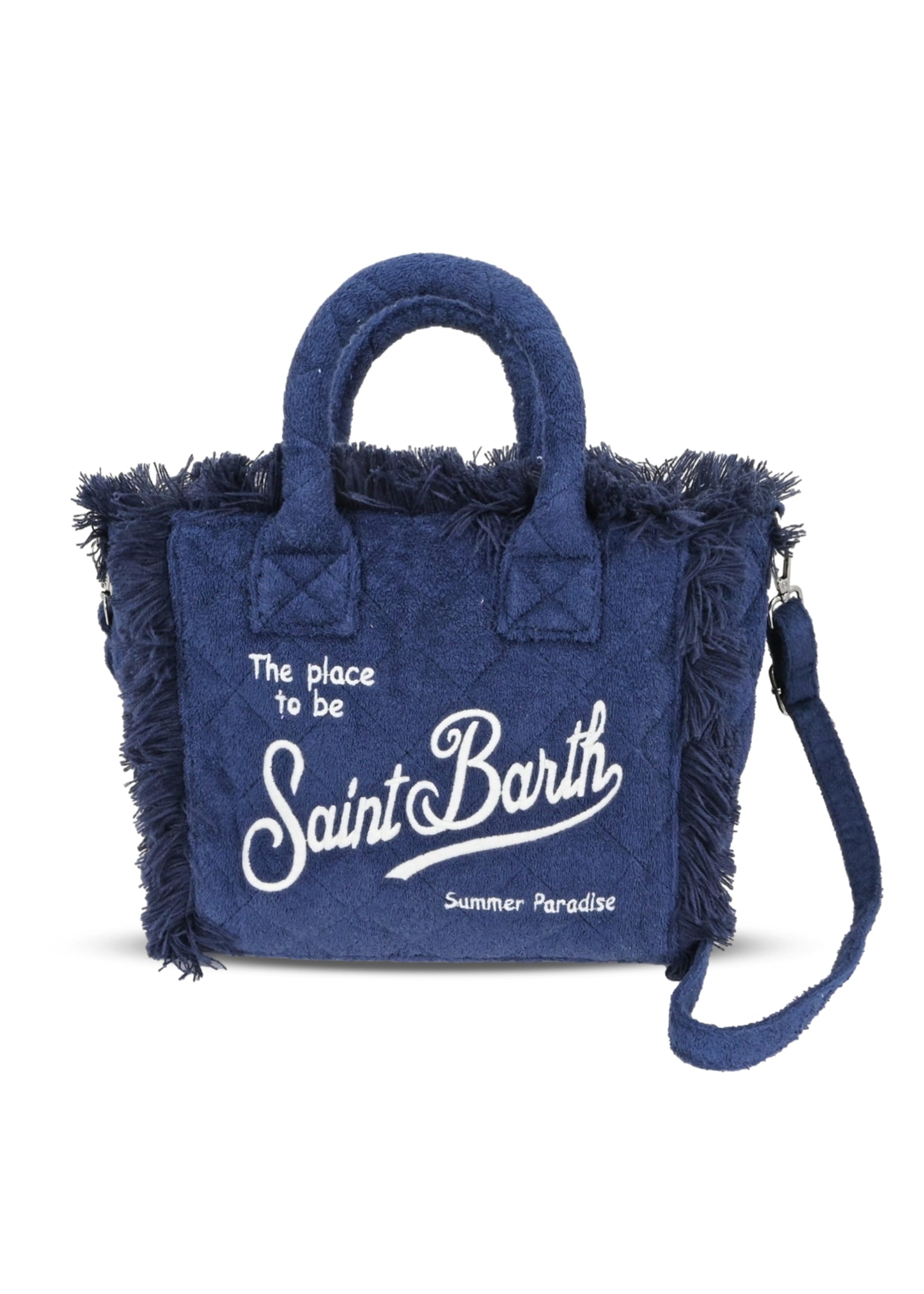 Load image into Gallery viewer, Colette Sponge Quilted Terry Navy Blue Bag
