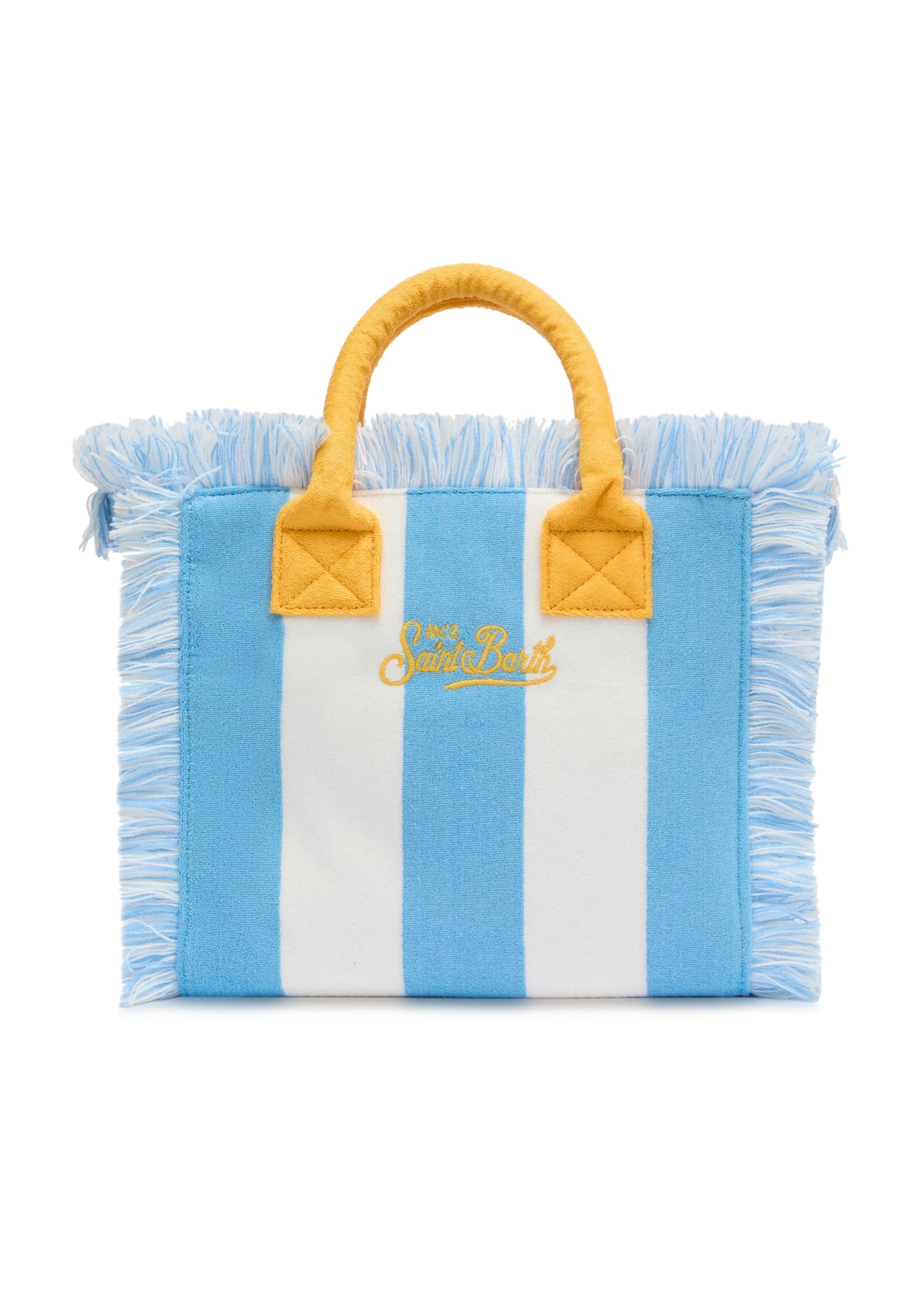 Load image into Gallery viewer, Colette Sponge Terry Stripes White &amp;amp; Blue Bag
