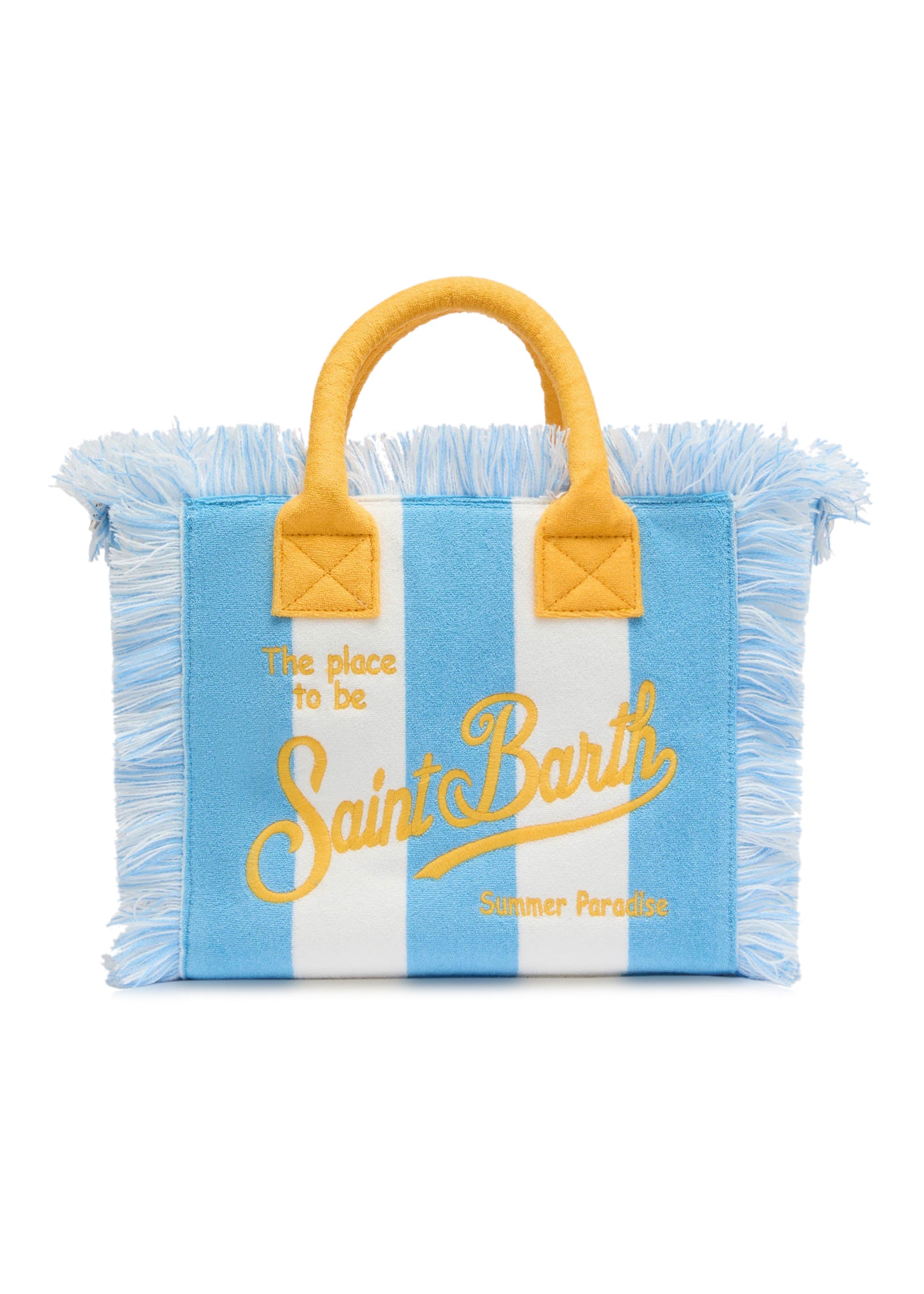Load image into Gallery viewer, Colette Sponge Terry Stripes White &amp;amp; Blue Bag
