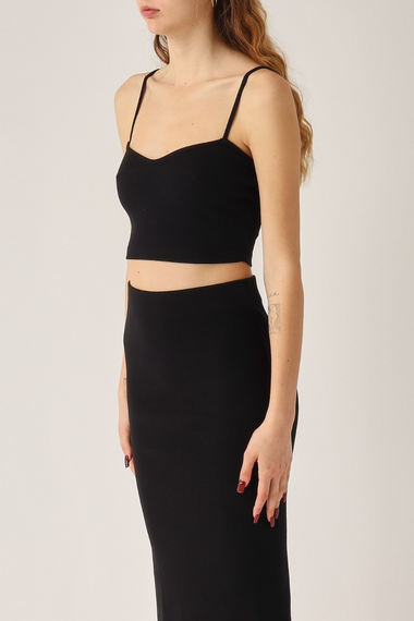 Deborah Top in Rib Black