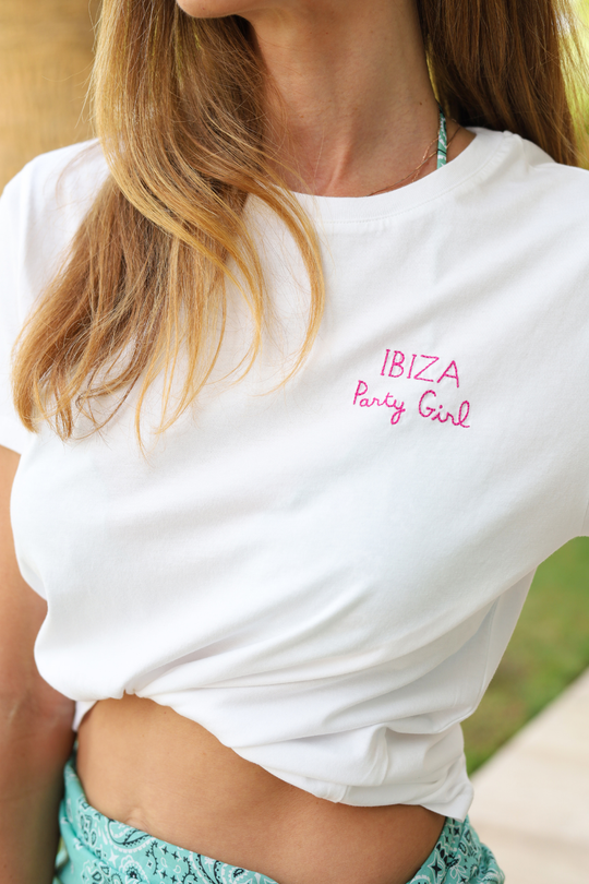 Emilie Crew Neck T-Shirt Ibiza Party