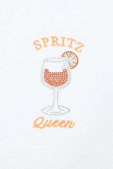 Emilie Crew Neck T-Shirt Spritz Queen