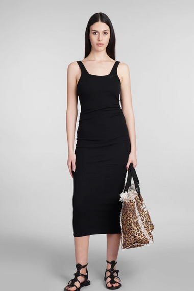 Jennifer Rib Midi Dress Black