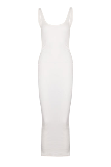 Jennifer Rib Midi Dress Cream
