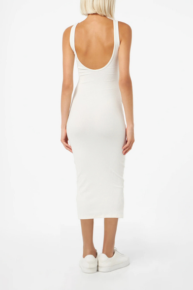 Jennifer Rib Midi Dress Cream